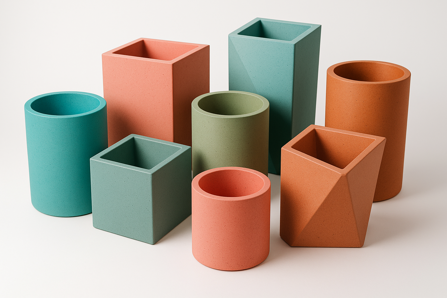 RENKLİ ŞIK BETON SAKSILAR